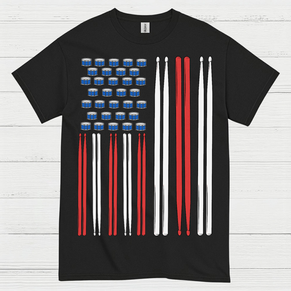 American Drummer Flag T Shirt