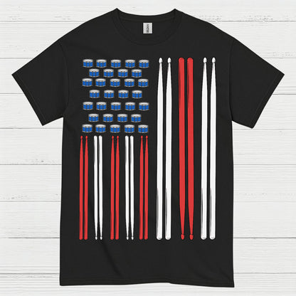 American Drummer Flag T Shirt