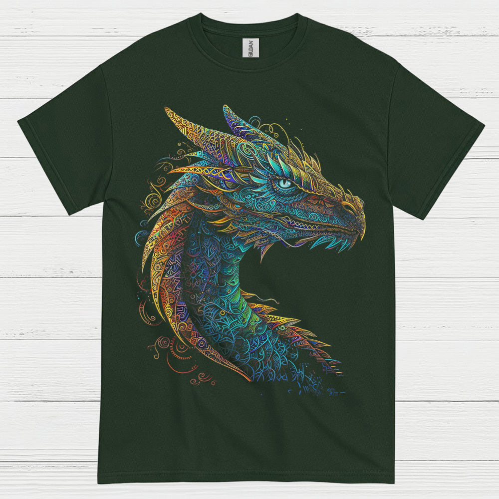 Colorful Dragon Head T Shirt