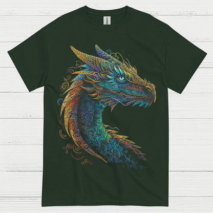 Colorful Dragon Head T Shirt