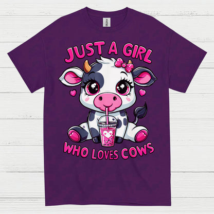 Just A Girl Who Loves Cows T Shirt