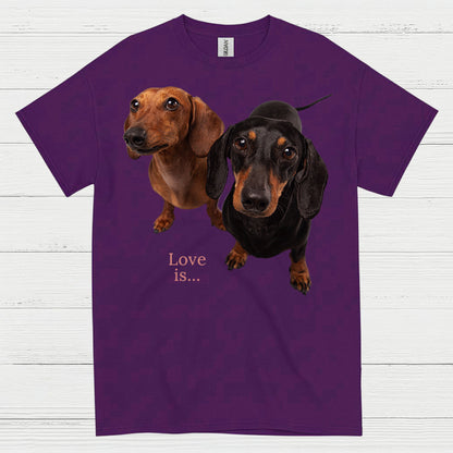 Love Is Dachshund Dogs T Shirt