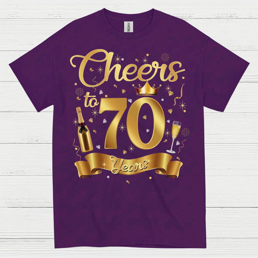 Cheers to 70 Celebration Birthday T Shirt