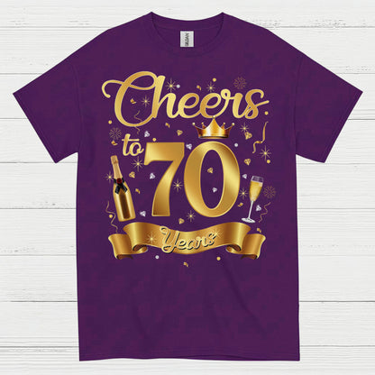 Cheers to 70 Celebration Birthday T Shirt