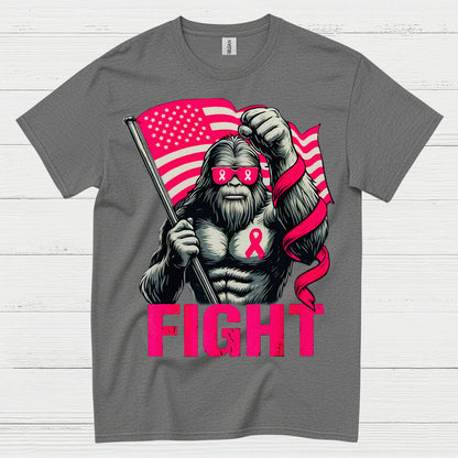 Fight Breast Cancer Bigfoot T Shirt