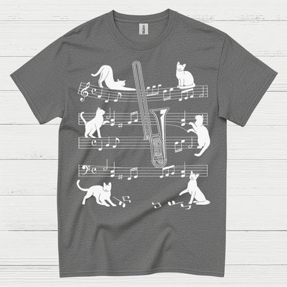 Cat Trombone Music T Shirt