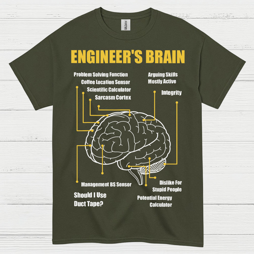 Engineer's Brain Diagram T Shirt