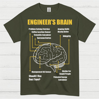 Engineer's Brain Diagram T Shirt