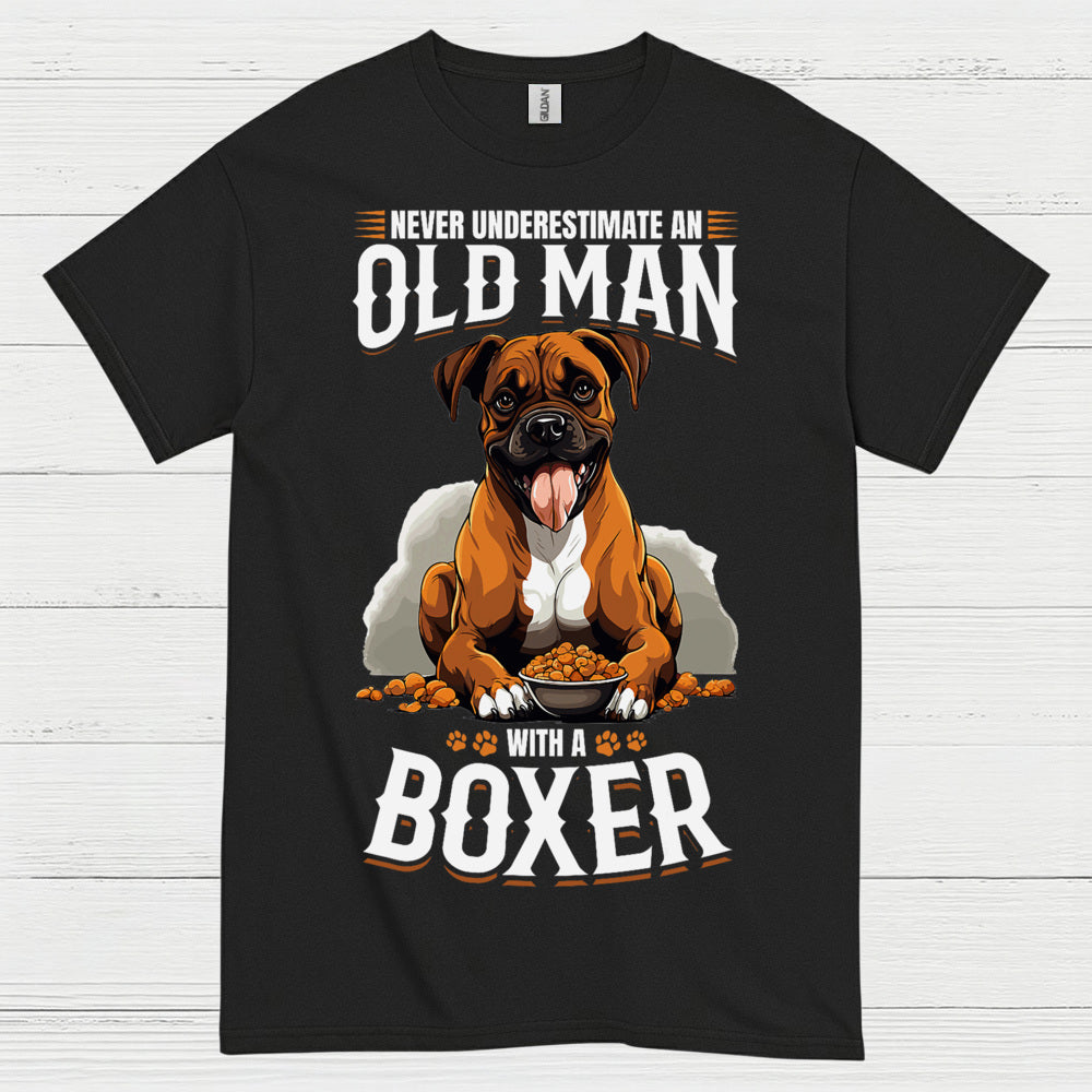 Never Underestimate Old Man Boxer T Shirt