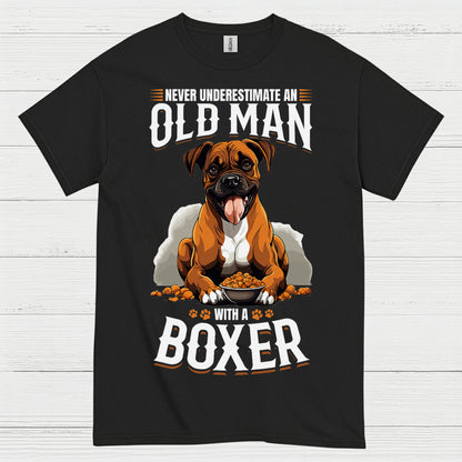 Never Underestimate Old Man Boxer T Shirt