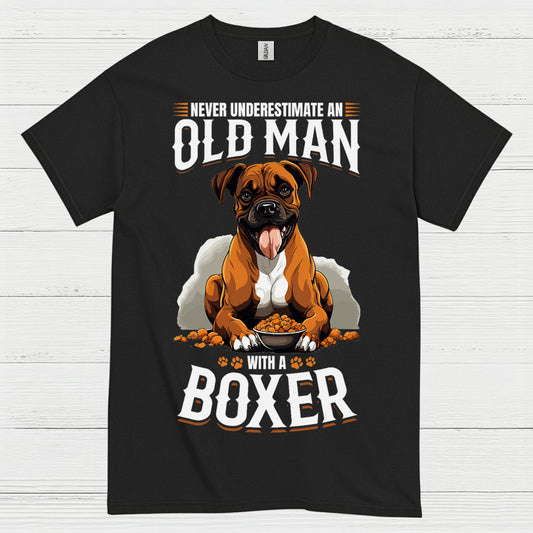 Never Underestimate Old Man Boxer T Shirt