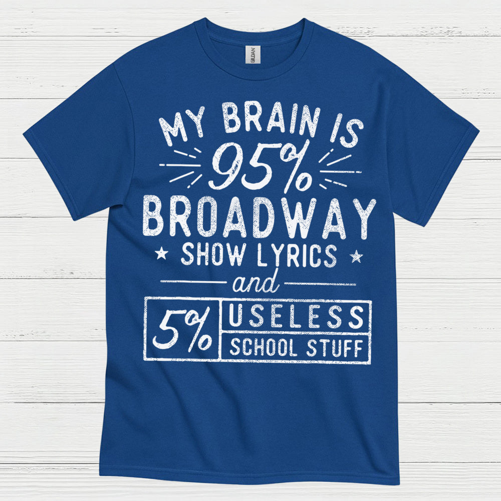 My Brain Is 95 Percent Broadway T Shirt