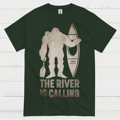 The River Is Calling Bigfoot Kayak T Shirt