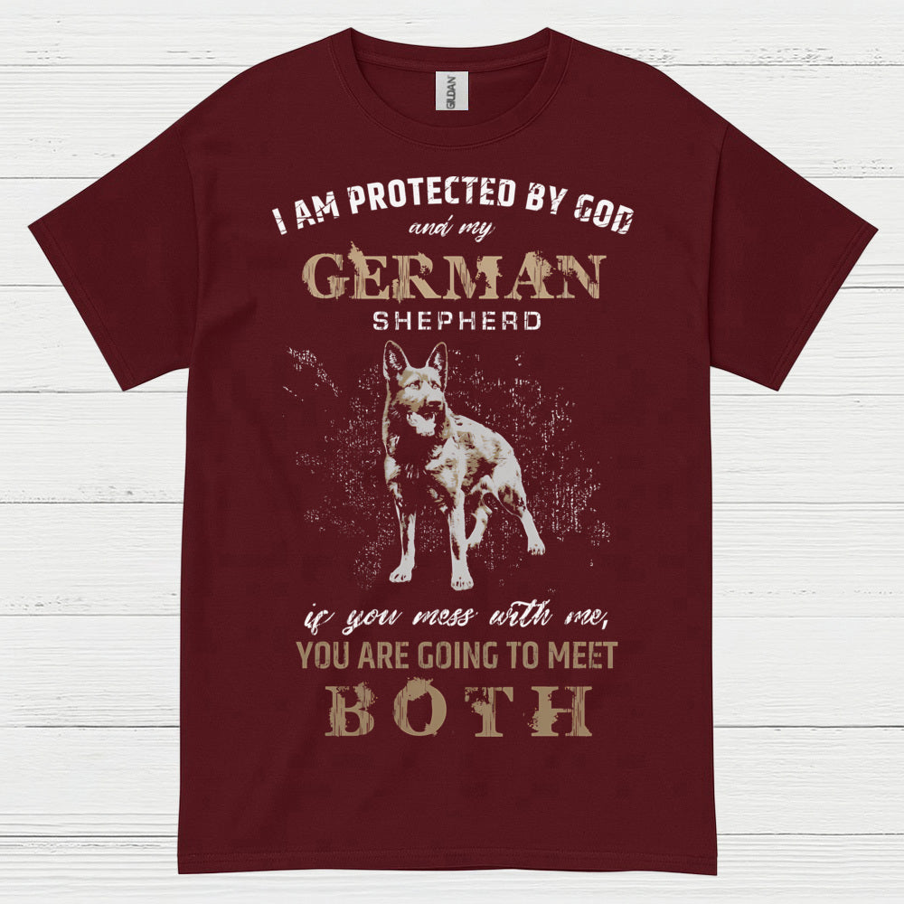 Protected By God And German Shepherd T Shirt