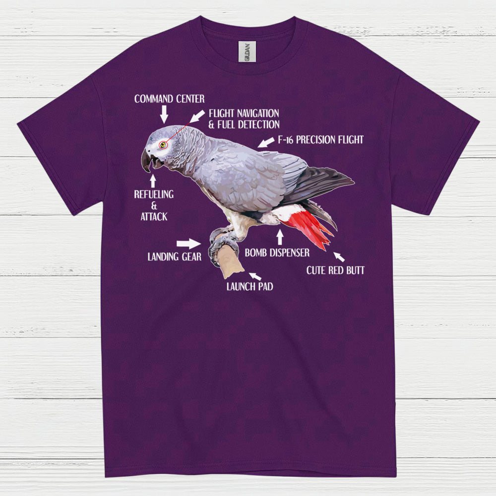 Funny Parrot Anatomy Humor T Shirt