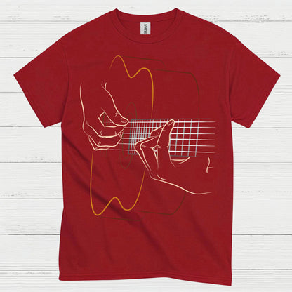 Acoustic Line Art Guitar T Shirt