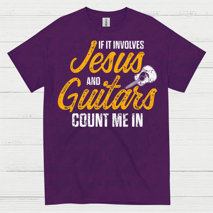 Jesus And Guitars Count Me In T Shirt