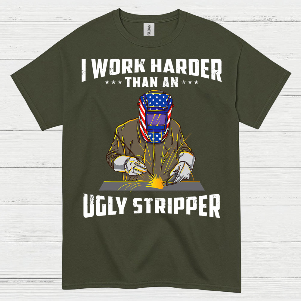 Harder Than Stripper Welder T Shirt
