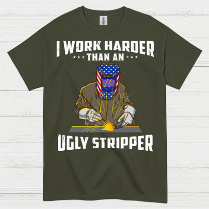 Harder Than Stripper Welder T Shirt