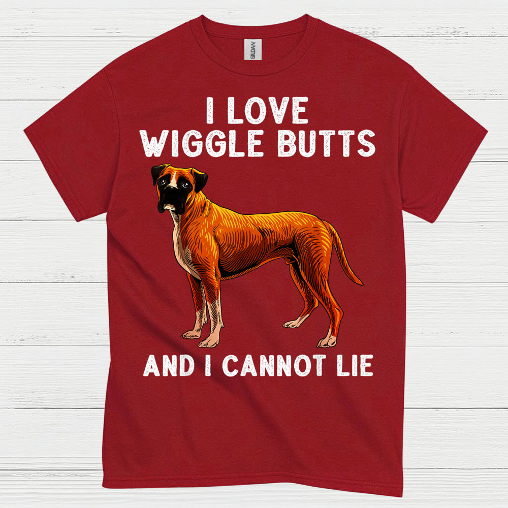 I Love Wiggle Butts Boxer T Shirt