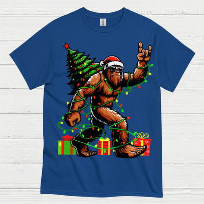 Rocking Christmas Bigfoot T Shirt