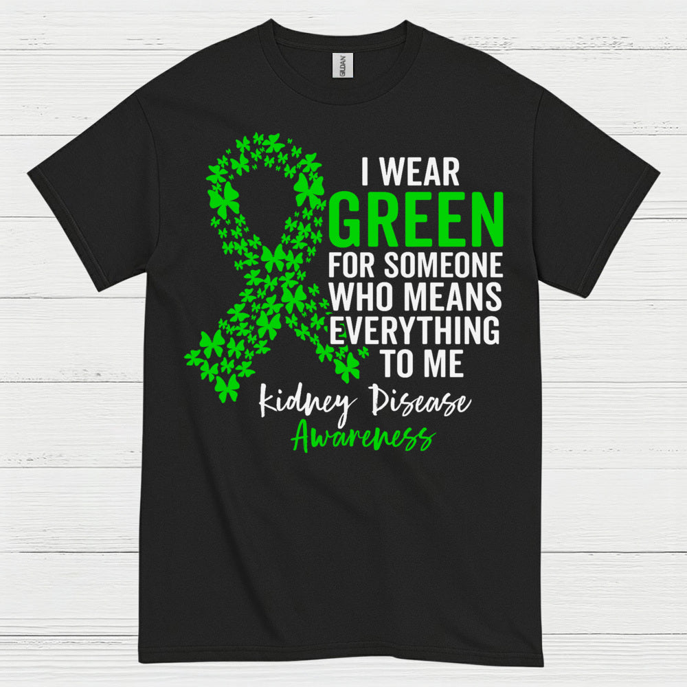 I Wear Green Kidney Awareness Support T Shirt