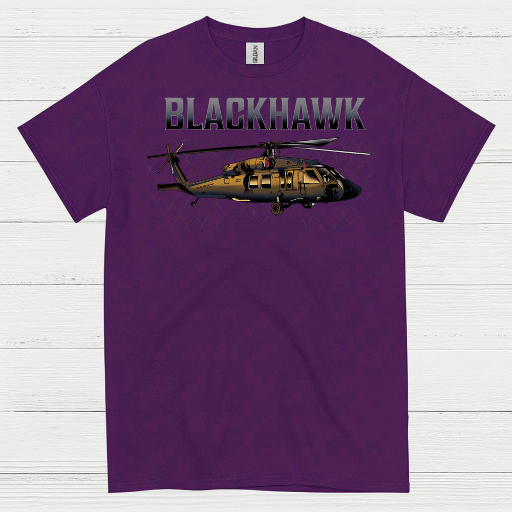 Blackhawk Military Helicopter Aviation T Shirt
