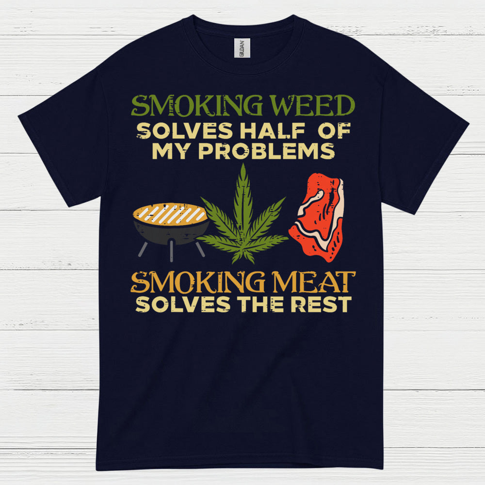 Smoking Weed Smoking Meat T Shirt