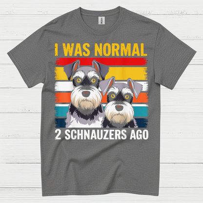 Funny Two Schnauzers Dog Lover T Shirt