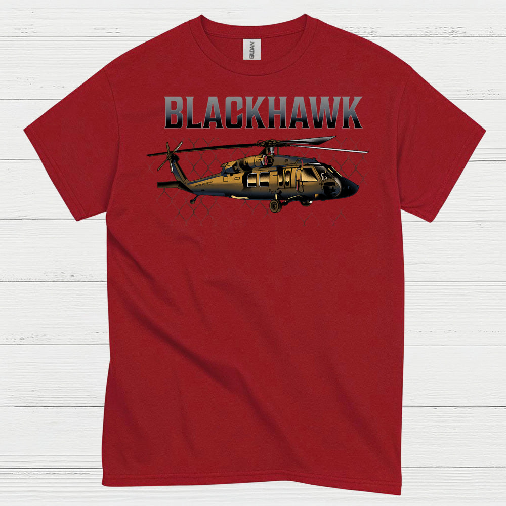 Blackhawk Military Helicopter Aviation T Shirt