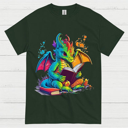 Book Lover Dragon T Shirt