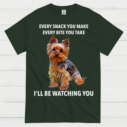 Funny Watching You Yorkie Dog Lover T Shirt