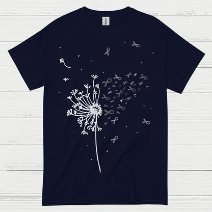 Dandelion Brain Cancer Awareness Ribbon T Shirt