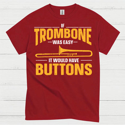 Trombone Buttons Funny T Shirt