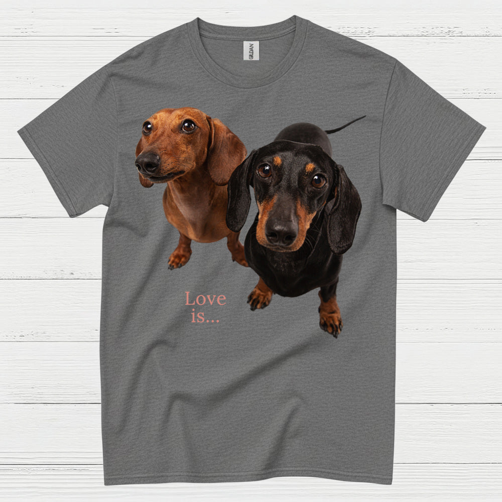 Love Is Dachshund Dogs T Shirt