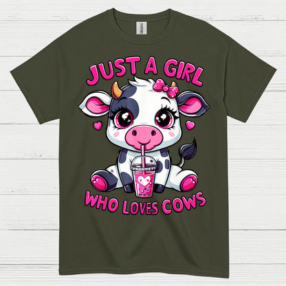 Just A Girl Who Loves Cows T Shirt