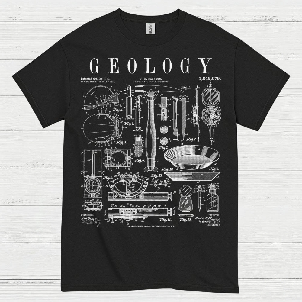 Geology Blueprint Diagram T Shirt
