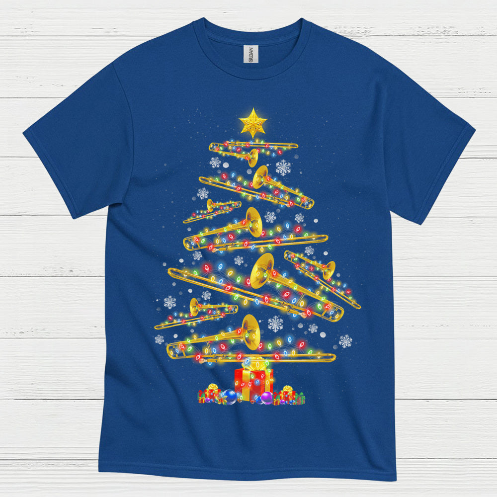 Christmas Trombone Tree T Shirt