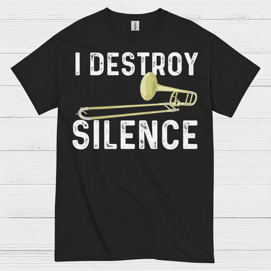 Destroy Silence Trombone T Shirt