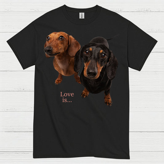 Love Is Dachshund Dogs T Shirt