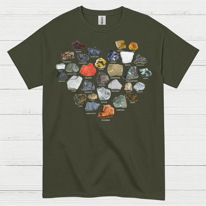 Rock And Mineral Identification Chart T Shirt