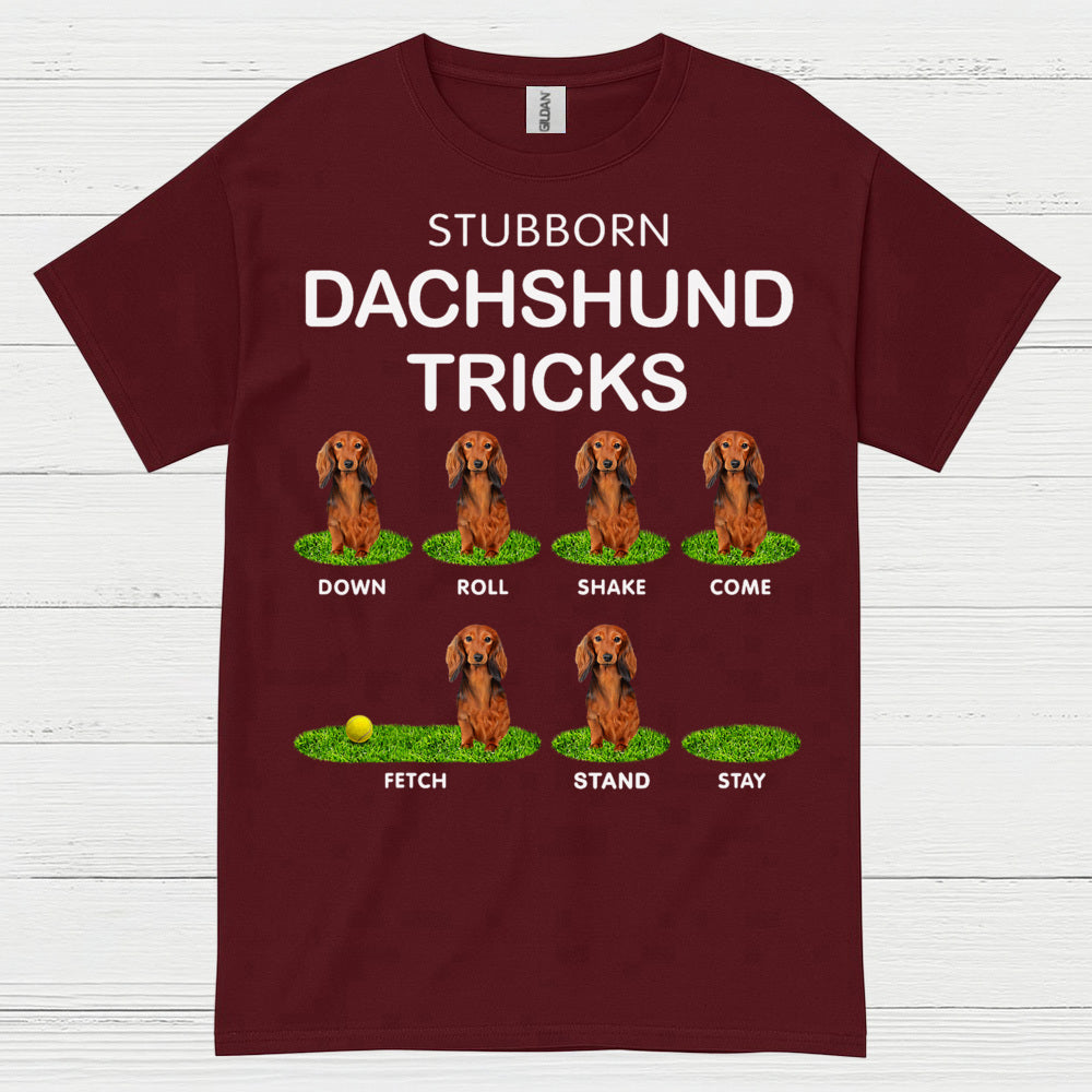 Stubborn Dachshund Tricks Funny Dog Lover T Shirt