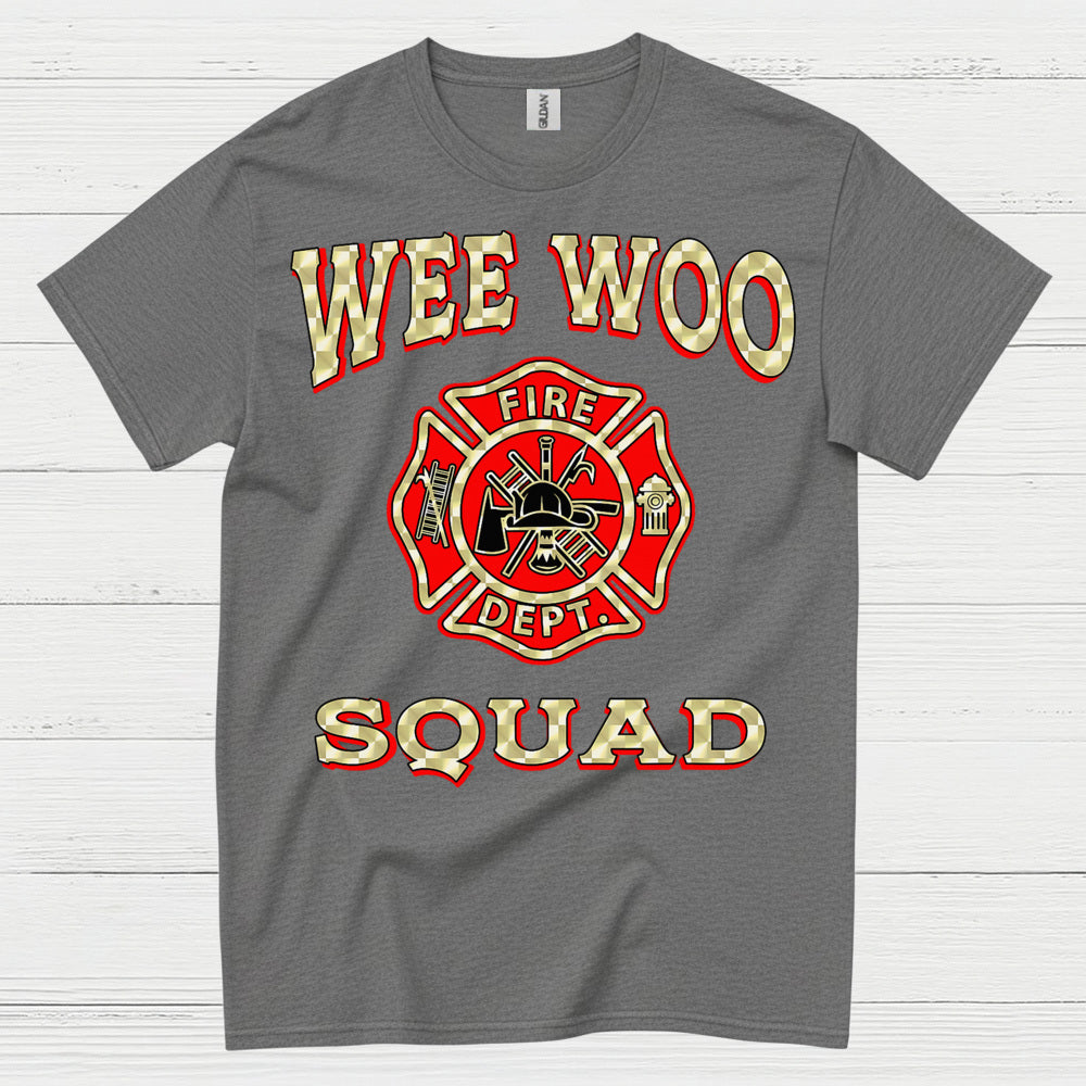 Wee Woo Squad Firefighter Humor T Shirt