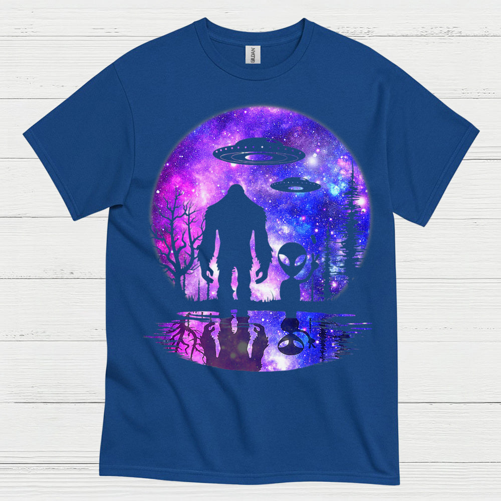 Bigfoot Alien Galaxy T Shirt