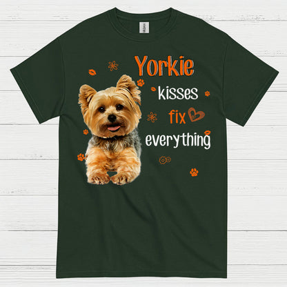Yorkie Kisses Fix Everything Dog T Shirt
