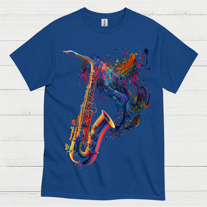 Colorful Saxophone Music Art T Shirt