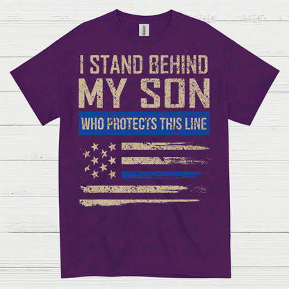 I Stand Behind My Son Who Protects This Line T Shirt