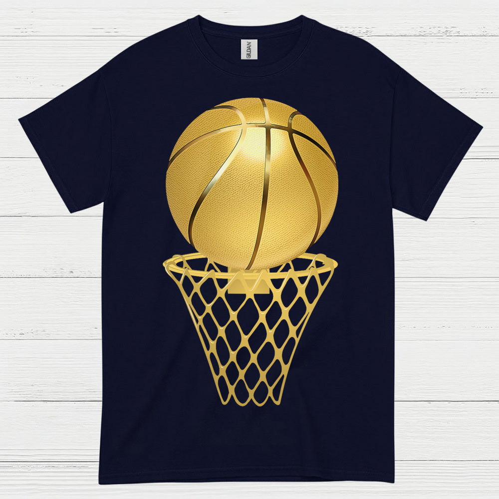 Golden Basketball Hoop T Shirt