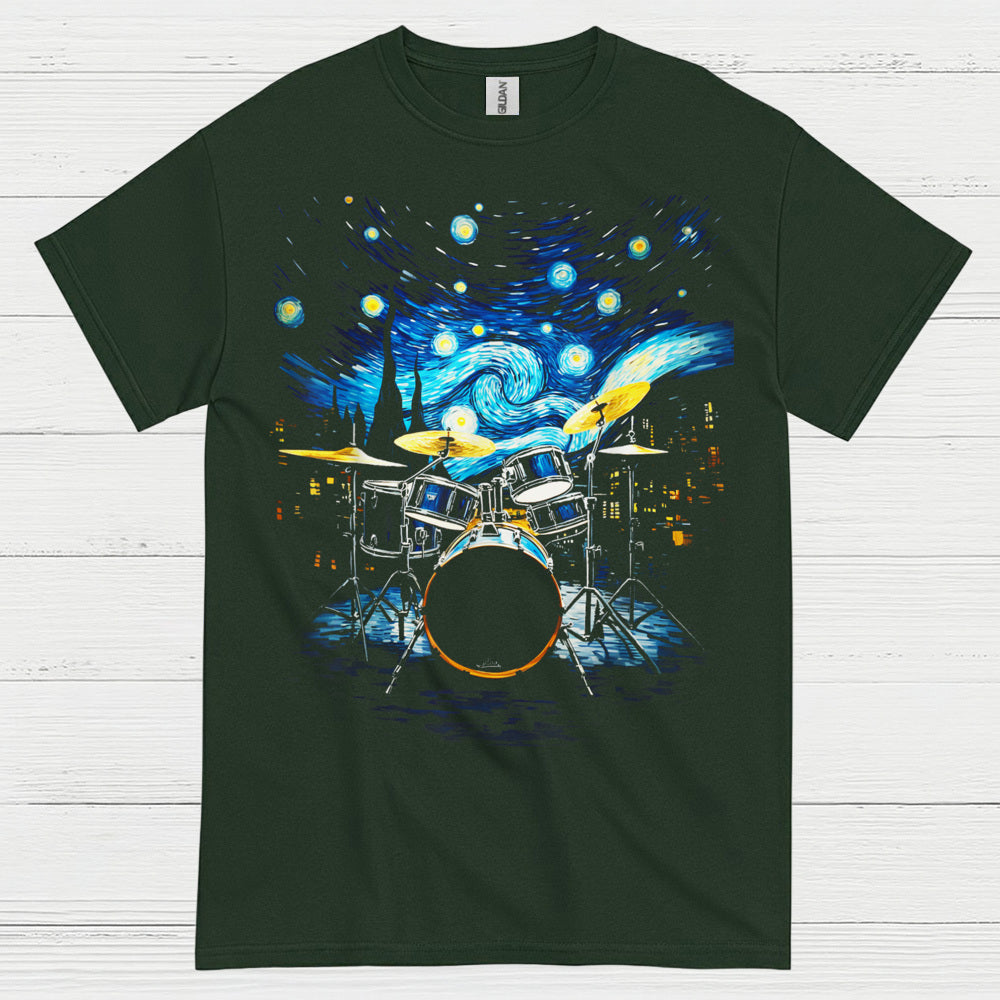 Starry Night Drummer T Shirt