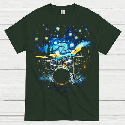 Starry Night Drummer T Shirt